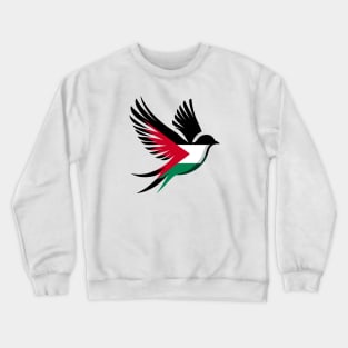 Soaring Dove Palestinian flag Crewneck Sweatshirt